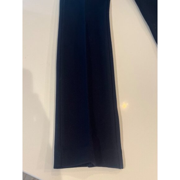 Womens Navy Blue Slim Fit Trousers With Back Zipper Closure - Picture 3 of 10
